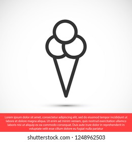 ice cream  vector icon 10 eps