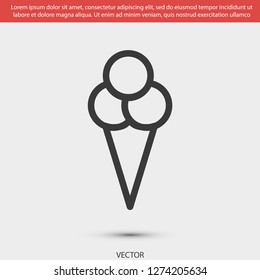 ice cream  vector icon 10 eps