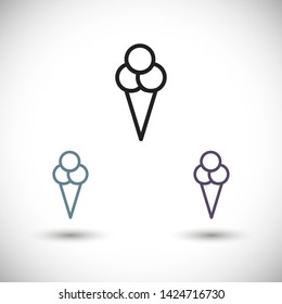 ice cream  vector icon 10 eps