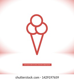 ice cream  vector icon 10 eps , Lorem ipsum Flat design