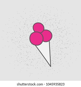Ice Cream Vector Icon.