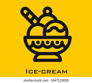 Ice cream vector icon