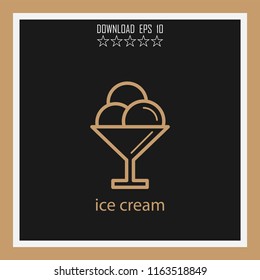 ice cream  vector icon
