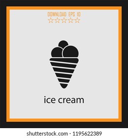 ice cream  vector icon