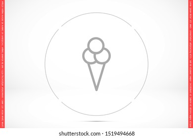 Ice Cream vector icon. 