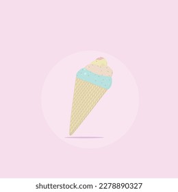 icono del vector de helado.