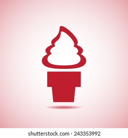 Ice cream vector icon 