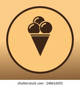 Ice cream vector icon 