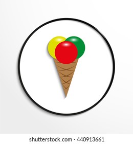 Ice cream. Vector icon.