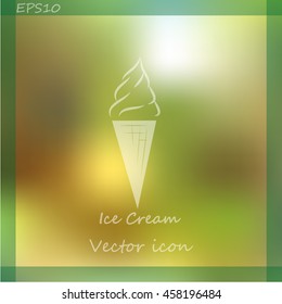 Ice cream vector icon