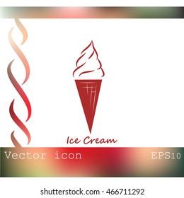 Ice cream vector icon
