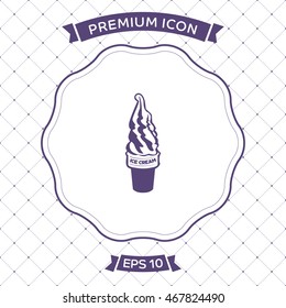 Ice cream vector icon