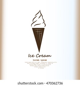 Ice cream vector icon