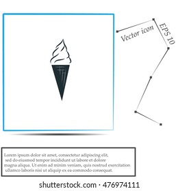 Ice cream vector icon