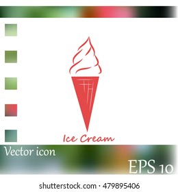Ice cream vector icon