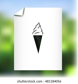 Ice cream vector icon