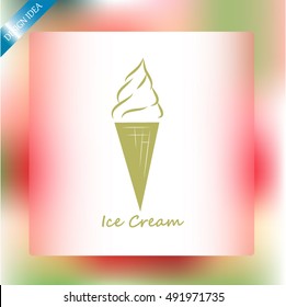 Ice cream vector icon