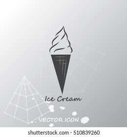 Ice cream vector icon