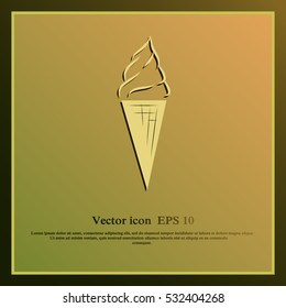 Ice cream vector icon