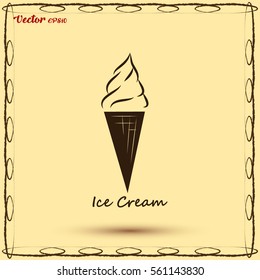 Ice cream vector icon