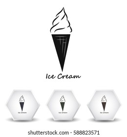 Ice cream vector icon
