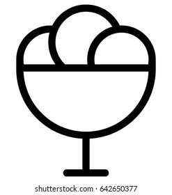 Ice Cream Vector Icon 