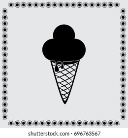 Ice cream vector icon
