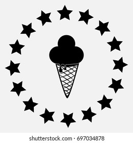 Ice cream vector icon