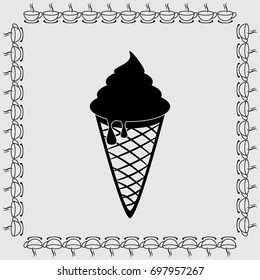 Ice cream vector icon