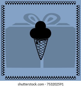 Ice cream vector icon