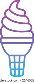Icono vectorial Ice Cream. Se puede usar para imprimir, móviles y aplicaciones web.