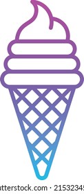 Ice Cream vector icon. Can be used for printing, mobile and web applications.