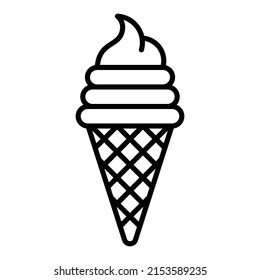 Ice Cream vector icon. Can be used for printing, mobile and web applications.