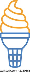 Ice Cream vector icon. Can be used for printing, mobile and web applications.