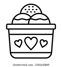 Icono vectorial Ice Cream. Se puede usar para imprimir, móviles y aplicaciones web.
