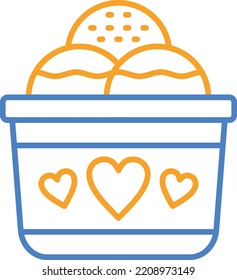 Ice Cream vector icon. Can be used for printing, mobile and web applications.
