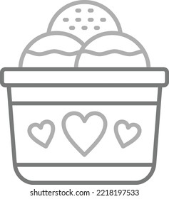 Ice Cream vector icon. Can be used for printing, mobile and web applications.