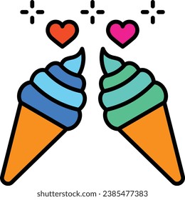 Ice Cream vector icon. Can be used for printing, mobile and web applications.