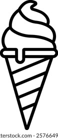 Ice Cream vector icon. Can be used for printing, mobile and web applications.