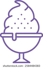 Ice Cream vector icon. Can be used for printing, mobile and web applications.