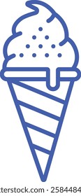 Ice Cream vector icon. Can be used for printing, mobile and web applications.