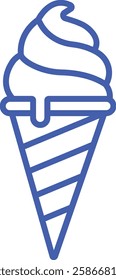 Ice Cream vector icon. Can be used for printing, mobile and web applications.