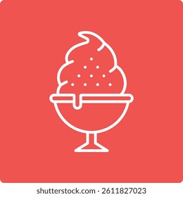 Ice Cream vector icon. Can be used for printing, mobile and web applications.