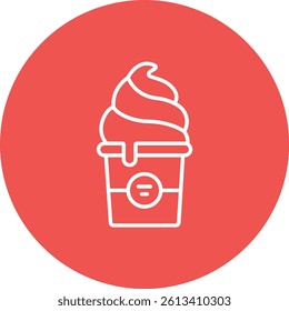 Ice Cream vector icon. Can be used for printing, mobile and web applications.