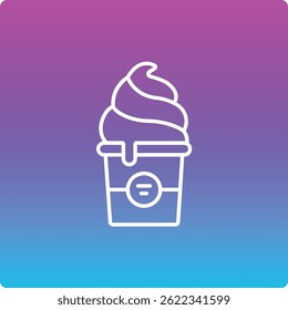 Icono de Vector de helado. Se puede utilizar para aplicaciones de impresión, móviles y de Web.