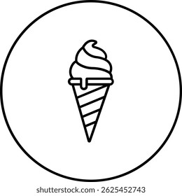 Ícone vetorial do Ice Cream. Pode ser usado para impressão, aplicativos móveis e da Web.