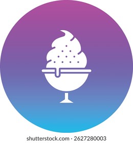Icono de Vector de helado. Se puede utilizar para aplicaciones de impresión, móviles y de Web.