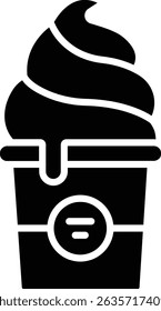 Ice Cream vector icon. Can be used for printing, mobile and web applications.