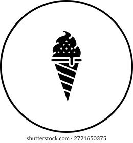 Ice Cream vector icon. Can be used for printing, mobile and web applications.