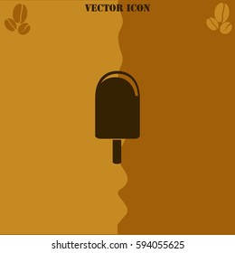 Ice Cream vector  icon Coffee symbol background.